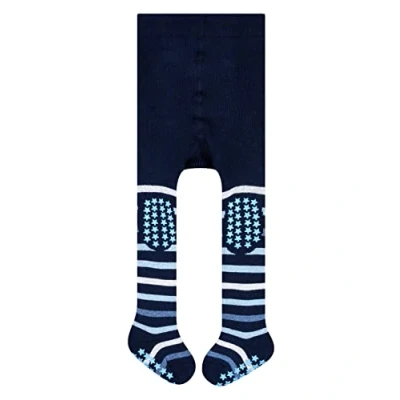 Image of Falke BABY Multi Stripe FULL Plush Tights for kids, Size: 3 6m, Marine