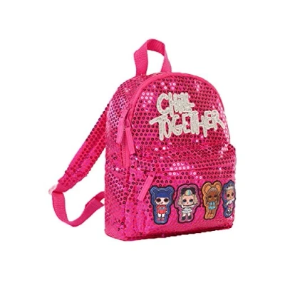 Image of LOL L.O.L. Surprise! Girl&#039;s Children&#039;s Glitter Sequin Backpack, pink, One Size