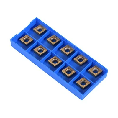 Image of ASHATA CNC Carbide Inserts,10pcs Tips Blade Inserts Cutter Lathe Turning Tool With Box(CCMT09t304 CCMT32.5)
