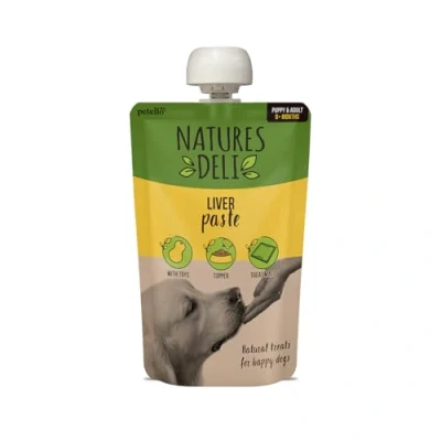 Image of Natures Deli Liver Paste Dog Treat for Feeding Mat, Dry Food Topper, Hypoallergenic Wet Reward Dogs Snack and Training 100g