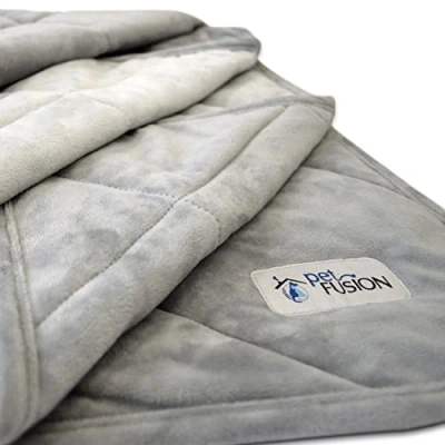 Image of PetFusion Premium Fleece Plus Quilted Dog Blanket Micro Plush Cat Blanket, Ultra Soft and Cosy Two Tone Reversible Machine Washable for Pets Medium (107 x 86cm)