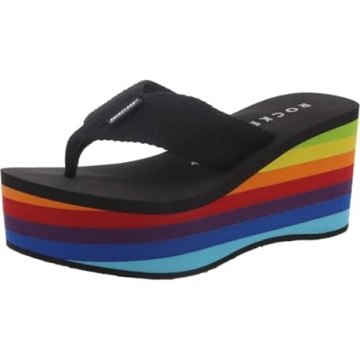 Image of Rocket Dog Women&#039;s Crush, Rainbow Black, 9 UK