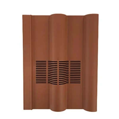 Image of Beddoes Products Inline Double Roman Vent Tile for Roof Ventilation (Terracotta Smooth)