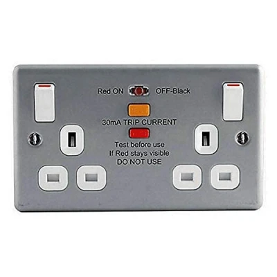 Image of MC522RCD 01 Safety RCD 2 Gang 13 AMP Switched Socket