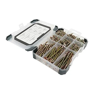 Image of TIMCO Countersunk Gold Woodscrews Mixed Tray 355pcs