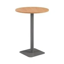 Image of Vivace 800mm High Table Beech Top and Silver Legs Ref CH2695SVBE2