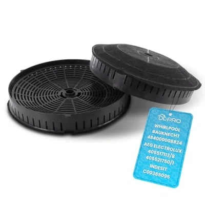 Image of DL pro Activated Carbon Filters (2 pcs) for Whirlpool, AEG, Indesit, Elica, IKEA, Fagor, Gorenje, Samsung Cooker Hoods Premium Quality