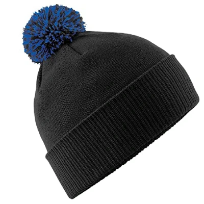 Image of Beechfield Snowstar Beanie Black/Graphite Grey