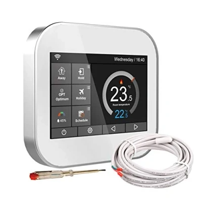 Image of Nassboards Smart Thermostat for Electric Underfloor Heating, Remote &amp; WiFi Control, Programmable, Digital Compatible with WiFi, Alexa Installation Kit Included