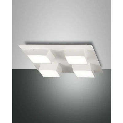 Image of Lucas Integrated LED Semi Flush Light White Glass