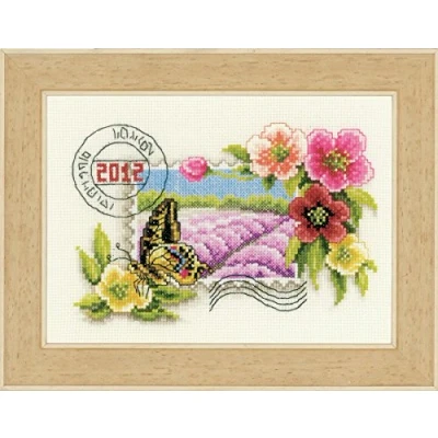 Image of Vervaco Postage Stamp 2012 Counted Cross Stitch Kit, Multi Colour