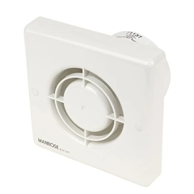 Image of Manrose QF100H 5W Quiet Fan Bathroom Axial Extractor w/Timer/Humidistat