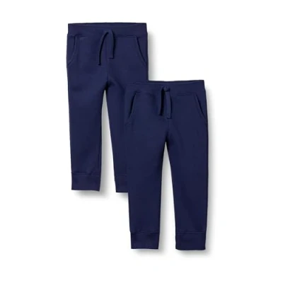Image of Amazon Essentials Girls&#039; Joggers, Pack of 2, Navy, 11 12 Years