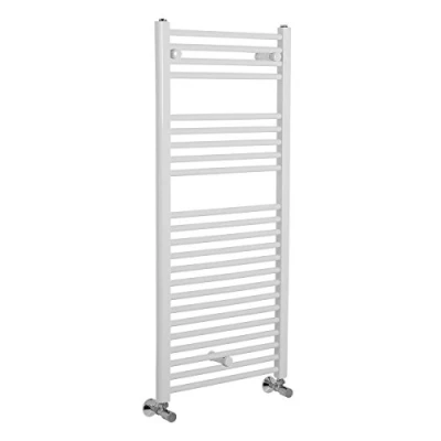 Image of Warmehaus Straight Bathroom Heated Towel Warmer Radiator Rail Rad 1100 x 500 White Central Heating Ladder