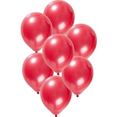 Image of Folat 19135 Red Balloons Metallic 30 cm 50 Pieces
