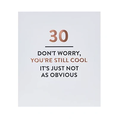 Image of UK Greetings 30th Birthday Card Funny Message Adult Happy Card, 735757 0 1, Multi