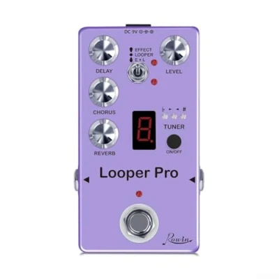 Image of Looper Pro Digital Effect Pedal 40s Loop Recording Reverb Chorus Delay And Tuner Sound