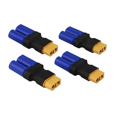 Image of Yowoo 4pcs Female XT60 to Male EC5 Connector Adapter No Wires for RC LiPo Battery (Female EC5)