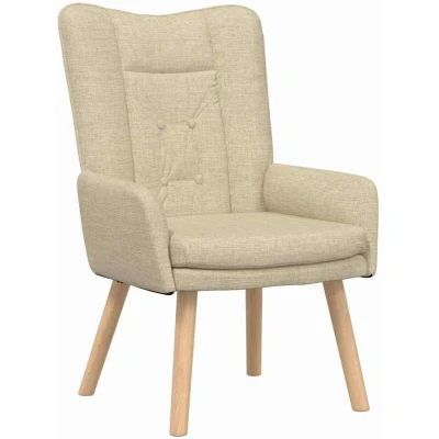 Image of vidaXL Relaxing Chair Cream Fabric