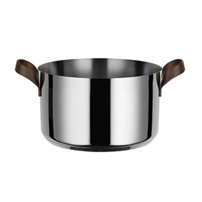 Image of Alessi Pu101/24 edo Design Casserole with Two, Handles in 18/10 Pvd Coating, Stainless Steel, Steel,Brown
