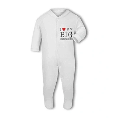 Image of I Love My Big Brother Cute Heart Baby Grow, New Born