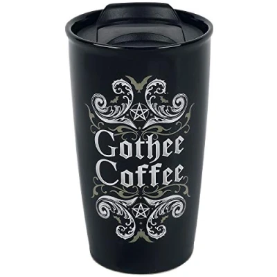 Image of Alchemy England 1977 Gothee Coffee Unisex Mug Black White, Ceramics,