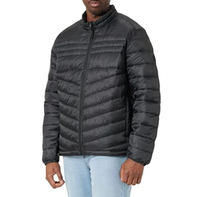 Image of Jack &amp; Jones Jjehero Puffer Collar Winter jacket, Men&#039;s, Size: Medium, Black