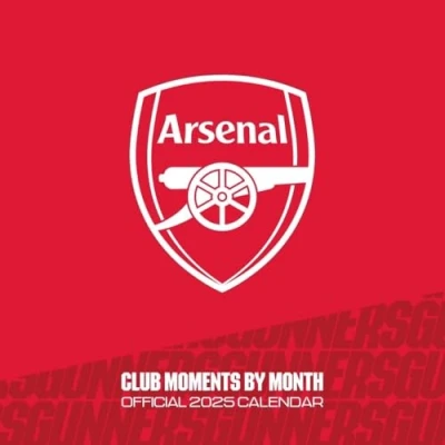 Image of 2025 Calendar Arsenal FC Legends Month to View Square Football Official Product