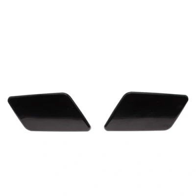 Image of Headlight water Jet cap Szwaldaper Unpainted Car Front Washer Cover Headlamp Spray Nozzle Cap, for BMW, X1 E84 2009 2012 51112993585 51112993586(SET Black)