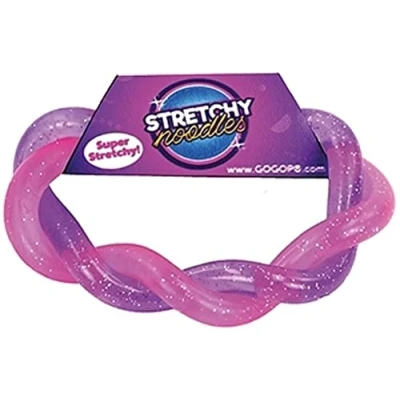 Image of Keycraft Stretchy Glitter Noodles Sensory Toy 2 Available Colours, One Sent At Random
