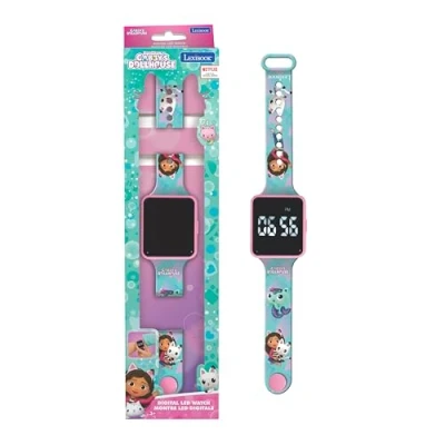 Image of LEXIBOOK DMW060GDH Gabby&#039;s Dollhouse Digital Watch, 12 Hour or 24 time Display, Blue