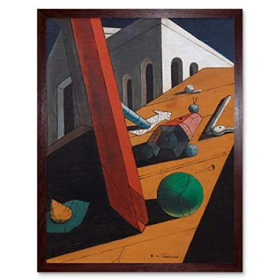 Image of Artery8 Giorgio De Chirico Evil Genius Of A King Art Print Framed Poster Wall Decor 12x16 inch