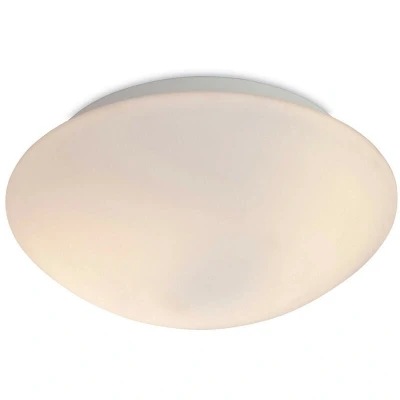 Image of Vento 2 Light Flush Round Bathroom Ceiling Opal Glass IP44, E27