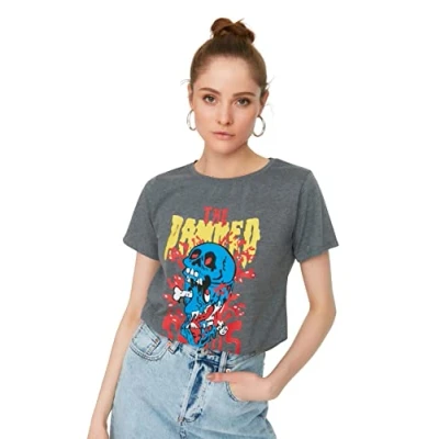 Image of Trendyol Women Regular fit Basic Crew Neck Knit T Shirt