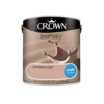 Image of 2.5L CROWN Standard Breatheasy Matt Emulsion Paint Powdered Clay