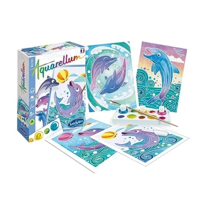 Image of Sentosphère 3906000 &quot;Aquarellum Mini Dolphins&quot; Painting Set