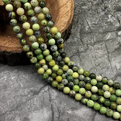 Image of AAA Natural Chrysoprase Gemstone 8mm Round Plain Beads 15&quot; Long Strand, for Jewelry Making, Beads, Use