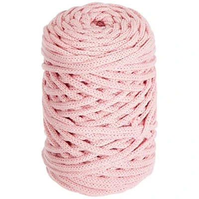 Image of Rayher Braidy Recycling Yarn for Craft, Floristry and Decorations, 4 mm, approx. 65 m, rose, 42010270