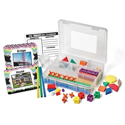 Image of Learning Resources STEM Bins Play &amp; Learn Pack Set of 4, Solve Engineering Challenges in the Classroom, Ages 5 9