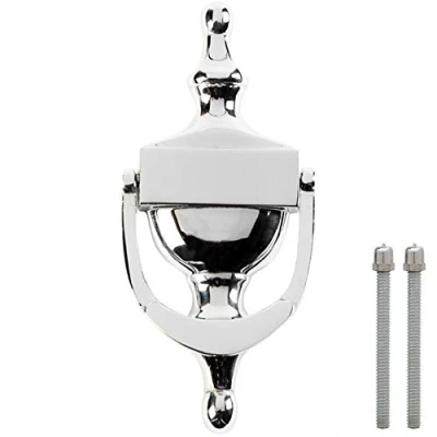 Image of 6&quot; Polished Chrome Classic Victorian Urn Door Knocker with Fixing Bolts