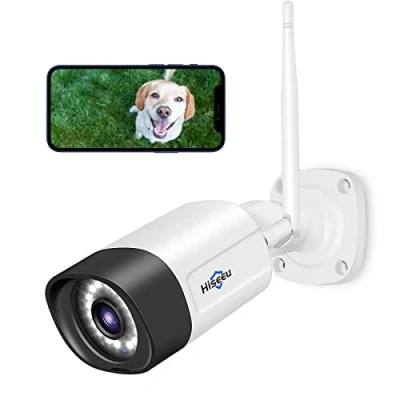 Image of Hiseeu [5MP+2 Way Audio] Outdoor Security Camera Waterproof Home CCTV WiFi Surveillance IP with,Night Vision,Motion Detection,Remote Access and Compatible with IOS/Android/PC
