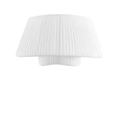 Image of Lindby ceiling light Eryndor, white, textile, Ø 47 cm, E27