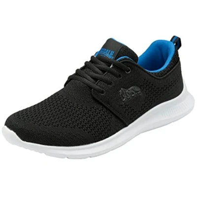 Image of Lonsdale Men&#039;s Durham Road Running Shoe, Black/Reflex Blue, 10 UK