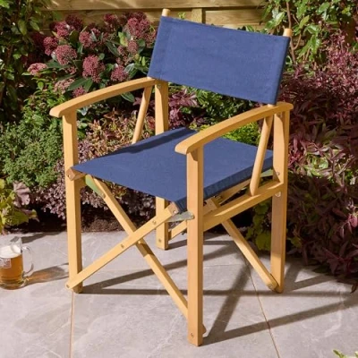 Image of Rowlinson Ascot Folding Directors Chair Midnight Blue