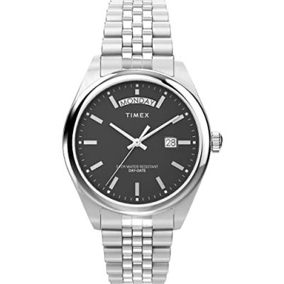 Image of Timex Men&#039;s Trend 41 mm Watch Stainless Steel Bracelet Black Dial Case TW2V67800