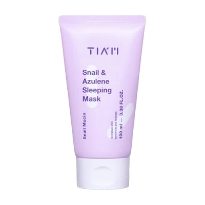 Image of TIAM Snail &amp; Azulene Sleeping Mask Night Cream w/Snail Mucin Essence Brightening Face Masks Skincare Care (Pack of 1, 2.70 Fl. oz.)