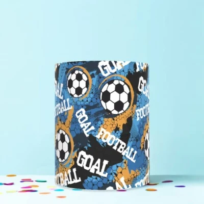 Image of FOOTBALL WRAP AROUND EDIBLE CAKE TOPPER ICING SHEET DECORATION 1