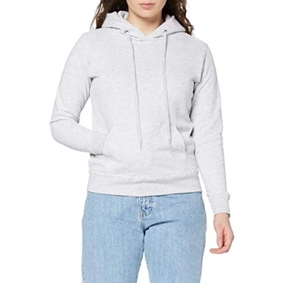 Image of FRUIT OF THE LOOM Men&#039;s Pull over Classic Hooded Sweat, Grey (Heather Grey), M UK