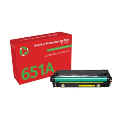 Image of Everyday by Xerox Yellow Toner compatible with HP 651A 650A 307A (CE342A/CE272A/CE742A), Standard Capacity