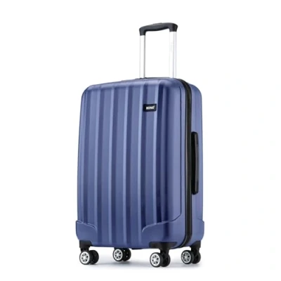 Image of Kono 24 Inch Hard Shell Luggage Lightweight ABS with 4 Spinner Wheels Business Trip Trolley Case Suitcase (Navy)